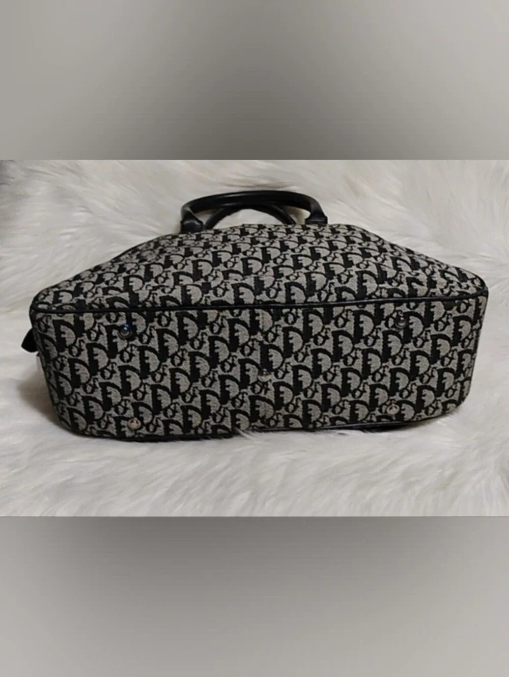 SALE! Christian Dior Trotter Double Saddle Canvas/Leather Discontinued Handbag